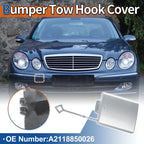 Front Car Bumper Tow Hook Cover for Mercedes-Benz (2003-2012) Silver Tone