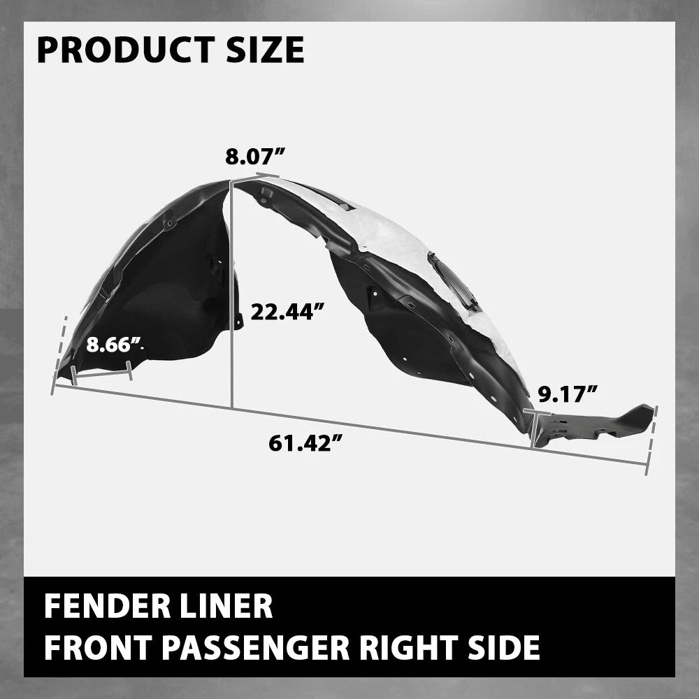 Front Fender Liner Splash Shield for Ford Explorer (2016–2019)