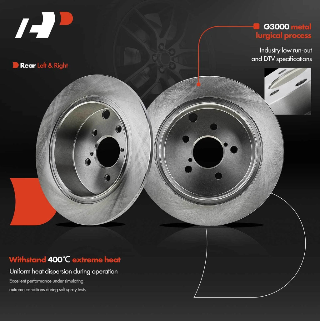 Rear Disc Brake Rotors for Subaru Crosstrek Forester Impreza (2012–2020)