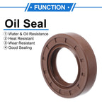 2X Oil Seal Rotary Shaft Seal for Various Models (28x47x10mm) FKM Rubber