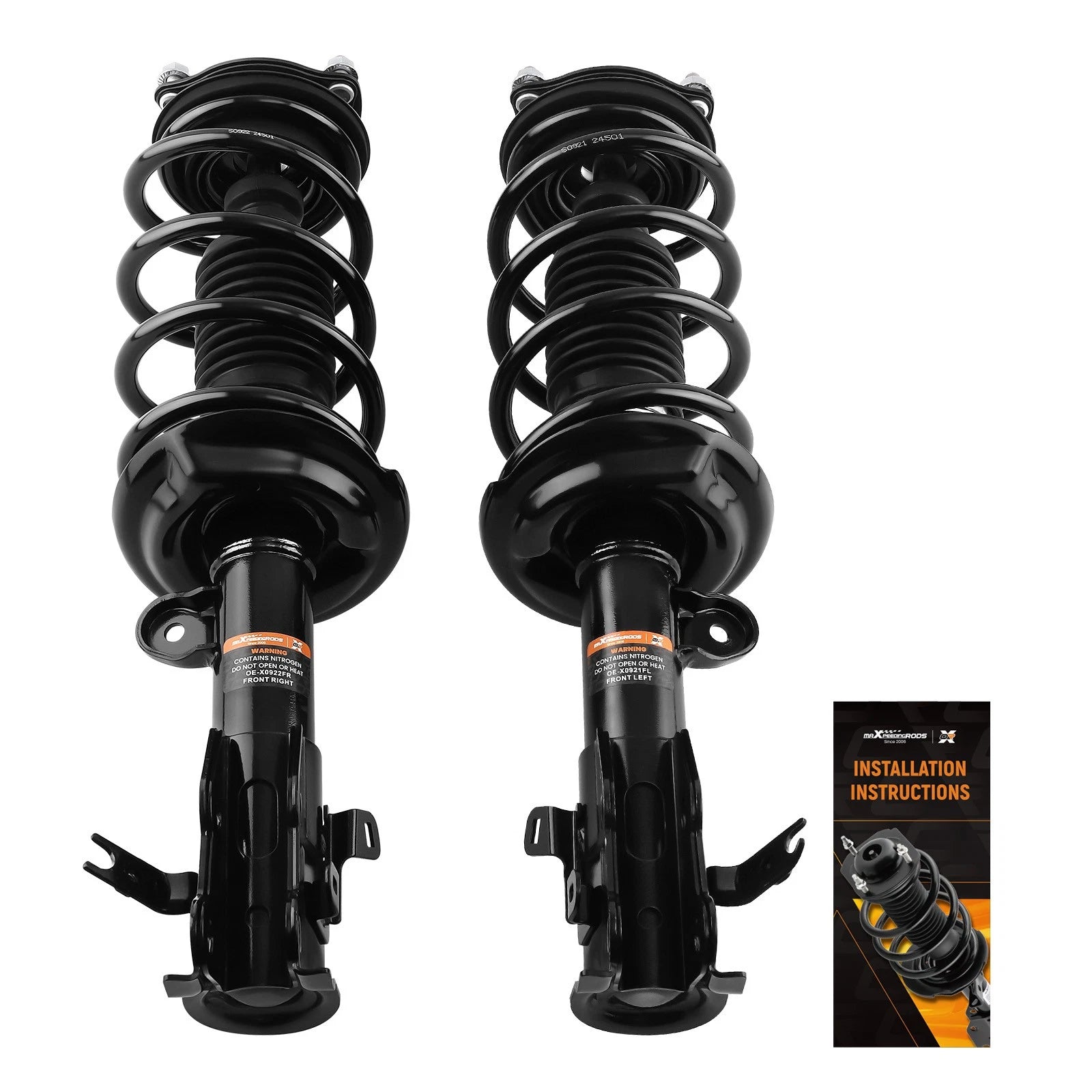 Set of 2 Front Quick Complete Strut Shocks for Honda Civic Sedan (2012)