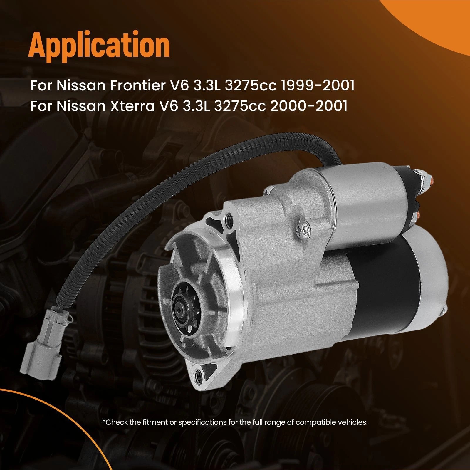 Starter Motor for Nissan Frontier 3.3L (1999–2001) 336-1680 410-48055 9T 12V