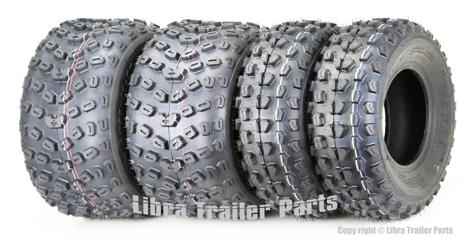 Set of 4 Sport ATV Tires 21x7-10 & 22x11-10 6PR Knobby