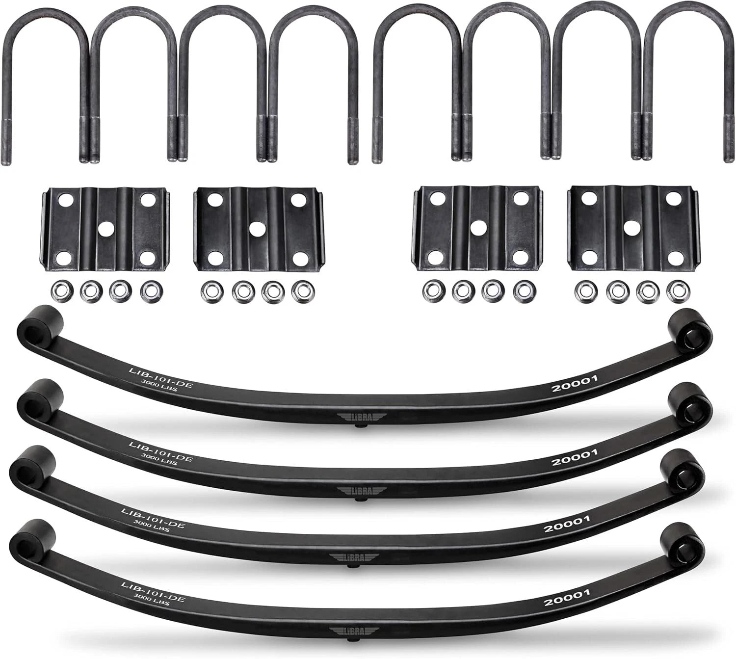 Tandem Suspension Kit with 3000lbs Leaf Springs for Mobile Home Trailer
