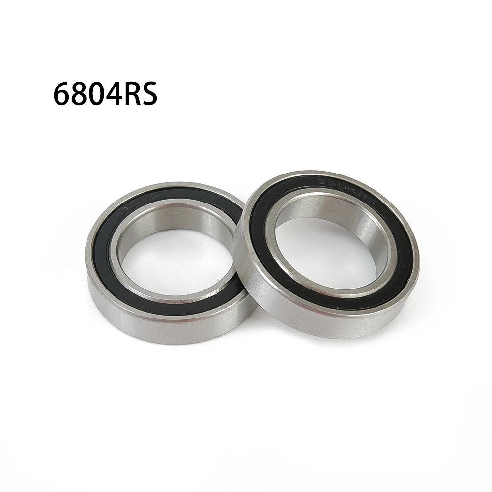 Set of 2 Bike Bearings 20x32x7mm Black Silver Steel