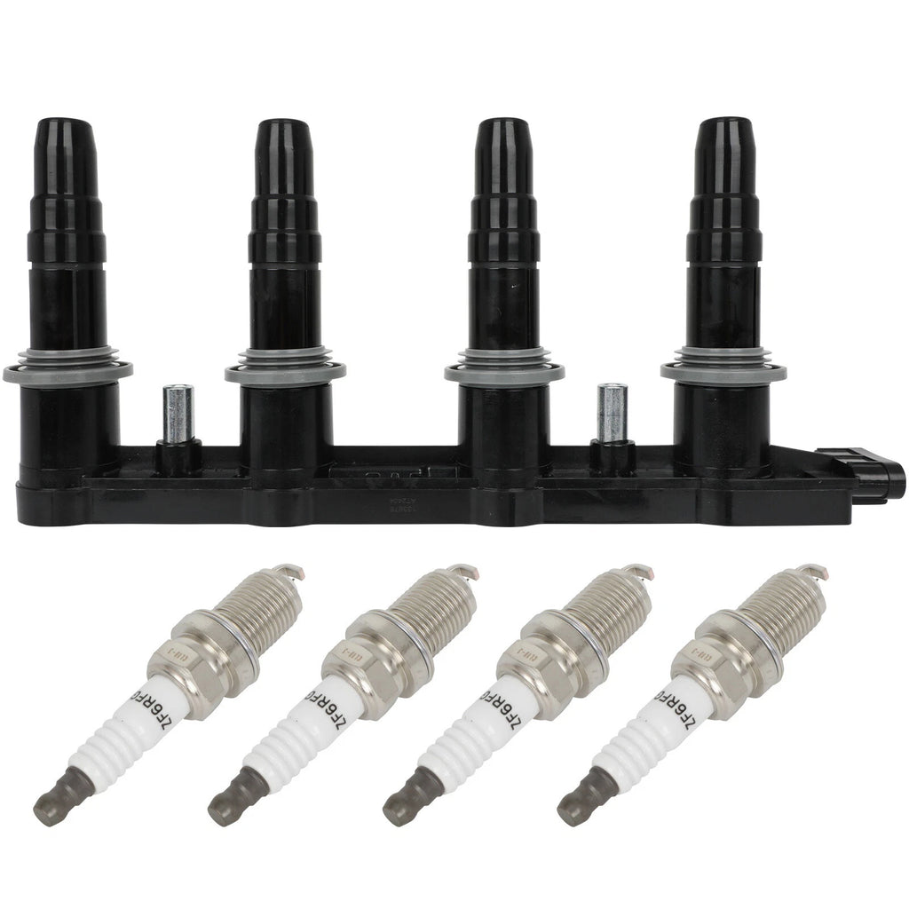 Ignition Coil & 4 Spark Plugs for Chevrolet Aveo (2009–2011)