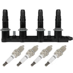 Ignition Coil & 4 Spark Plugs for Chevrolet Aveo (2009–2011)