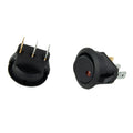 10pcs 3 Pin 12V Round Rocker Red LED SPST Switch for Car Boat