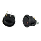 10pcs 3 Pin 12V Round Rocker Red LED SPST Switch for Car Boat