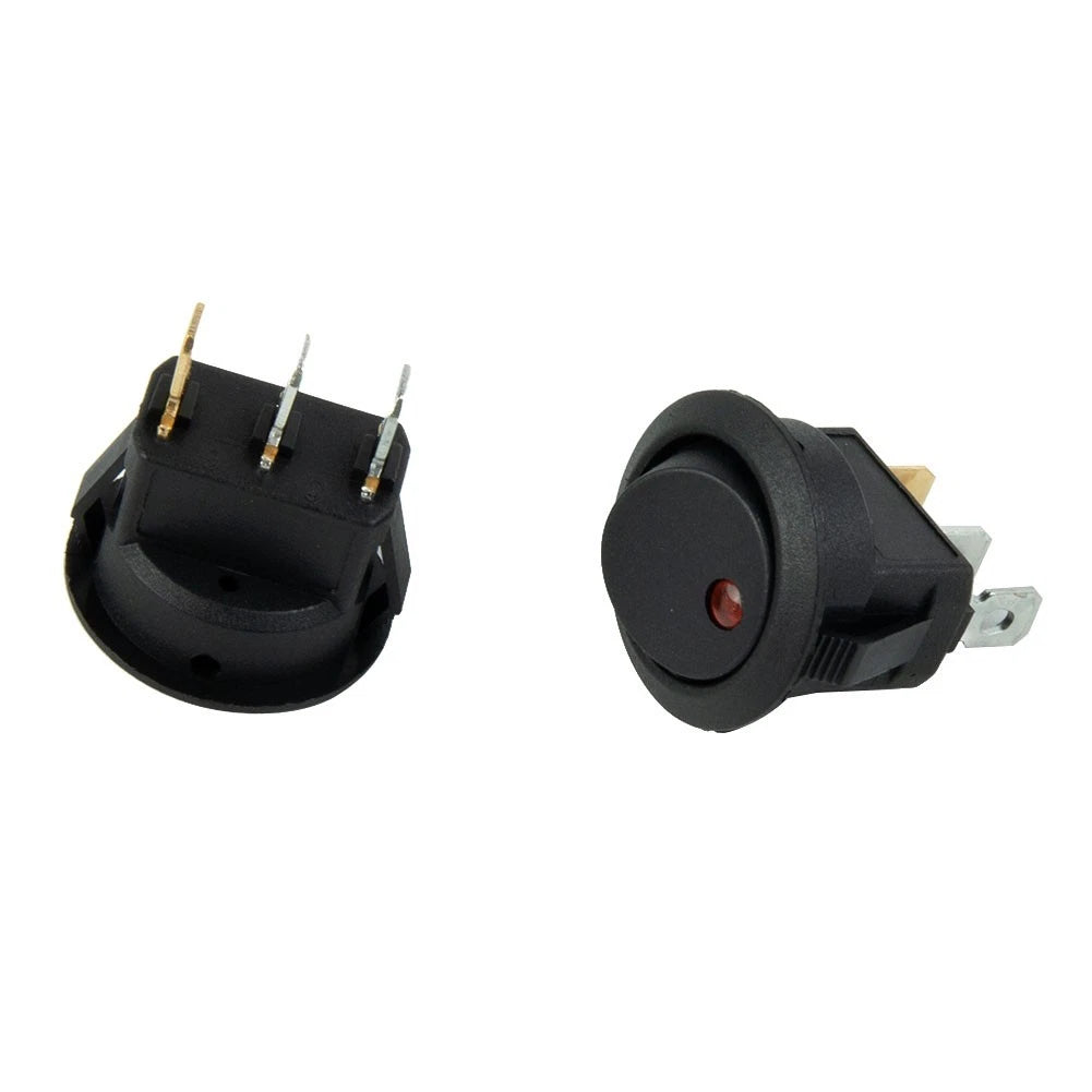 10pcs 3 Pin 12V Round Rocker Red LED SPST Switch for Car Boat