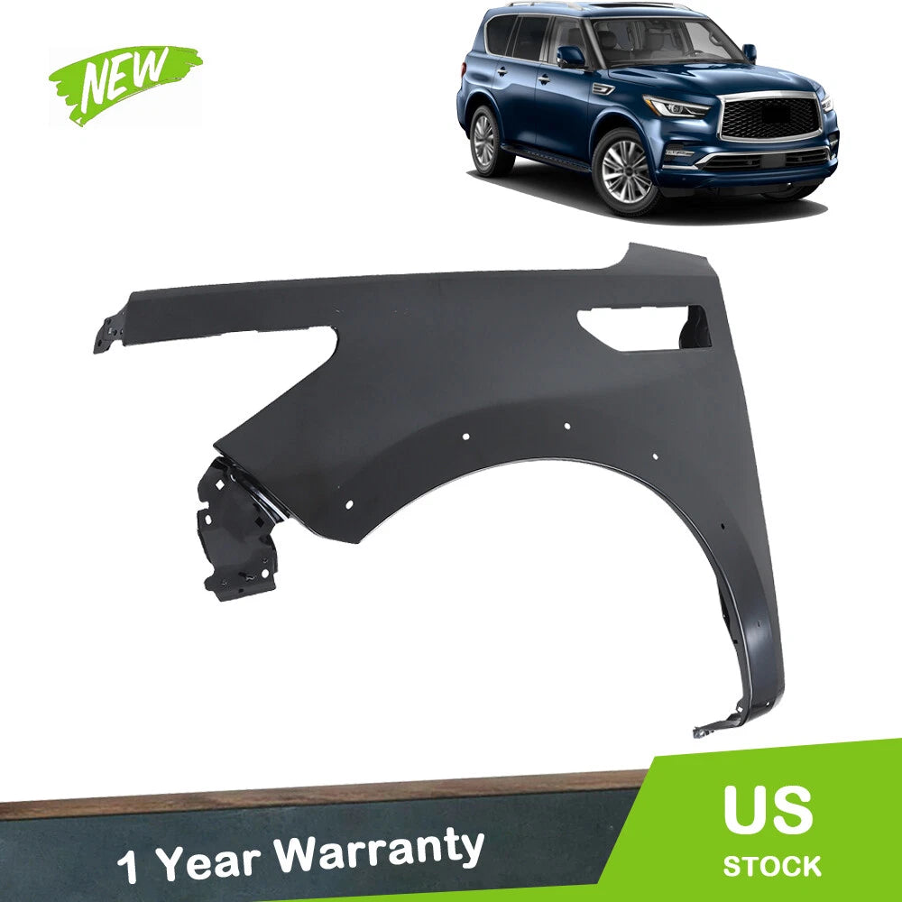 Front Left Fender for Infiniti QX80 (2018–2023) Primed Steel