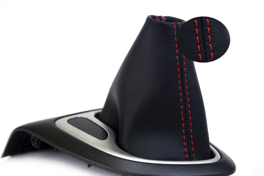 Automatic Shift Boot for Dodge Dart (2013–2016) Red Stitch Leather Synthetic