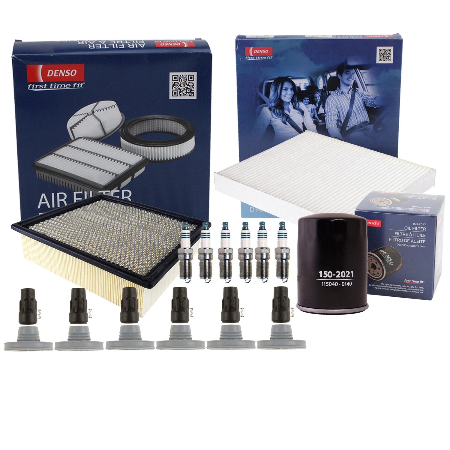 Denso Tune Up Kit 6 Spark Plug & Boots for Police Interceptor Utility (2013–2019)