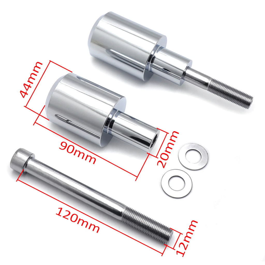 Chrome Aluminum Frame Sliders for Honda CBR 600RR (2003–2006)