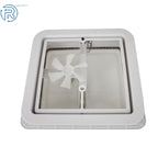 14" x 14" White RV Roof Vent Fan for Camper Trailer (12V) with Remote Control