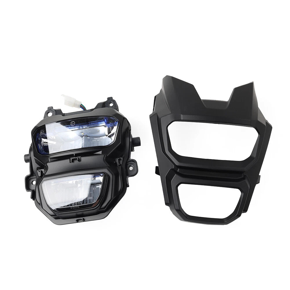 2X Headlight Lamp & Cover for Honda Grom MSX125 (2016–2018) Black