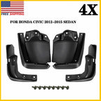 4X Splash Mud Guards Flaps for Honda Civic (2012–2015)