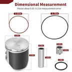 Piston Rings Kit for Yamaha YZ125 (1998–2000) - 54mm, Bearing, Gasket