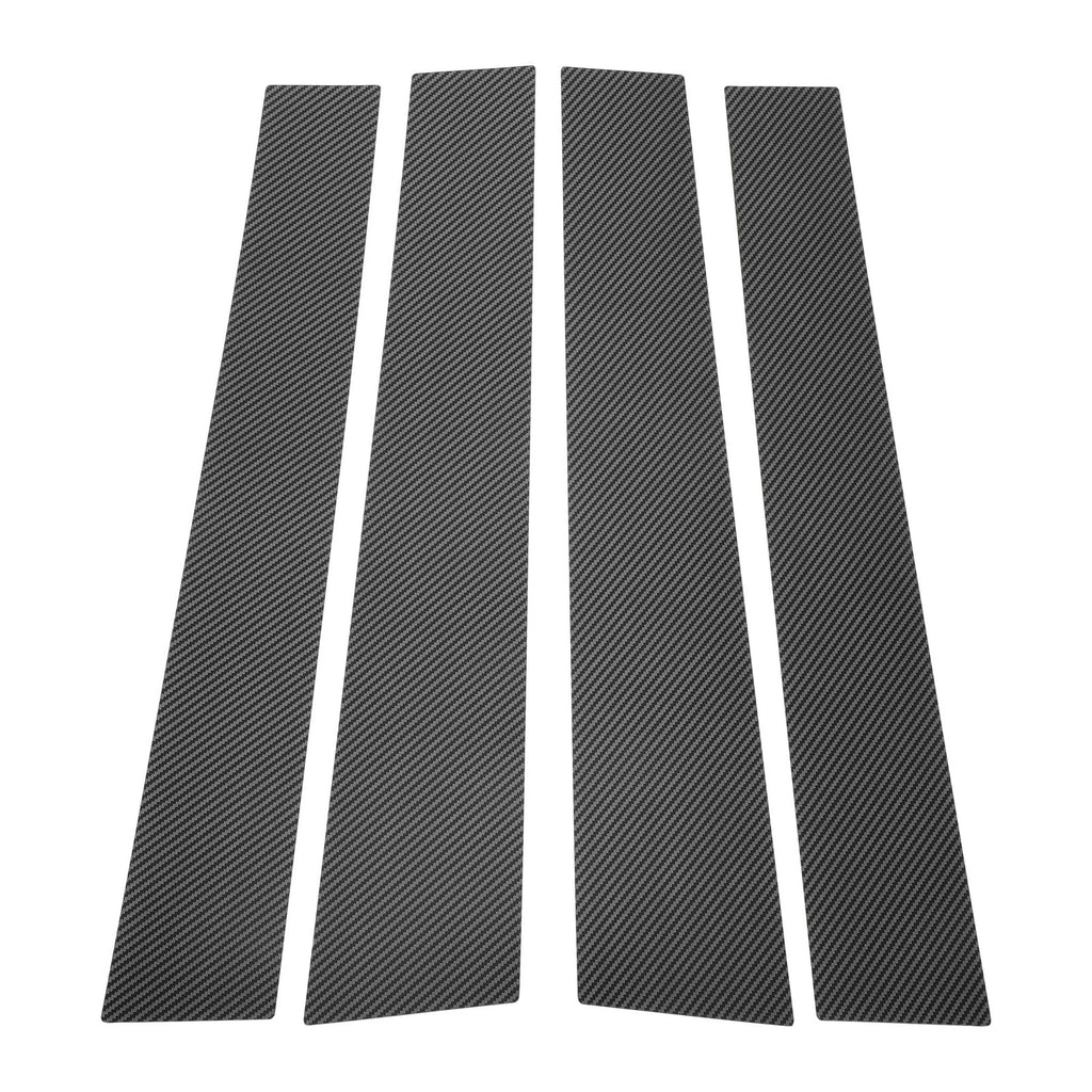 Set of 4 Door Pillar Window Trim for Mitsubishi L200  Carbon Fiber