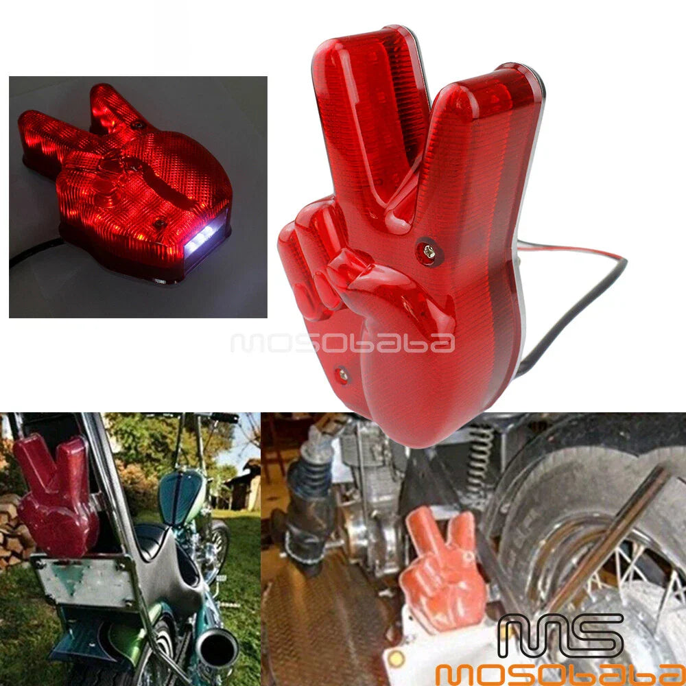 Red Rear Brake Tail Light LED Lights for Harley Bad Boy