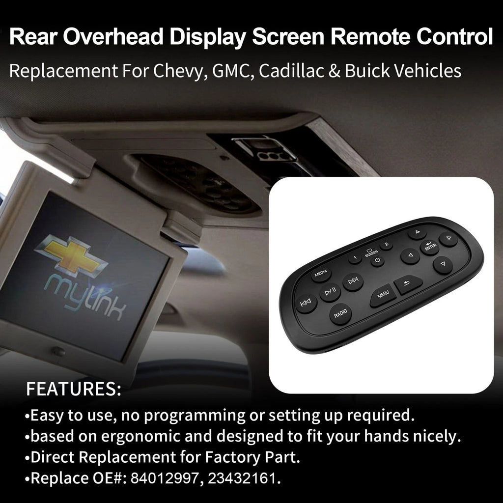DVD Entertainment Remote Control for Chevrolet Silverado GMC Sierra (2014-2020)