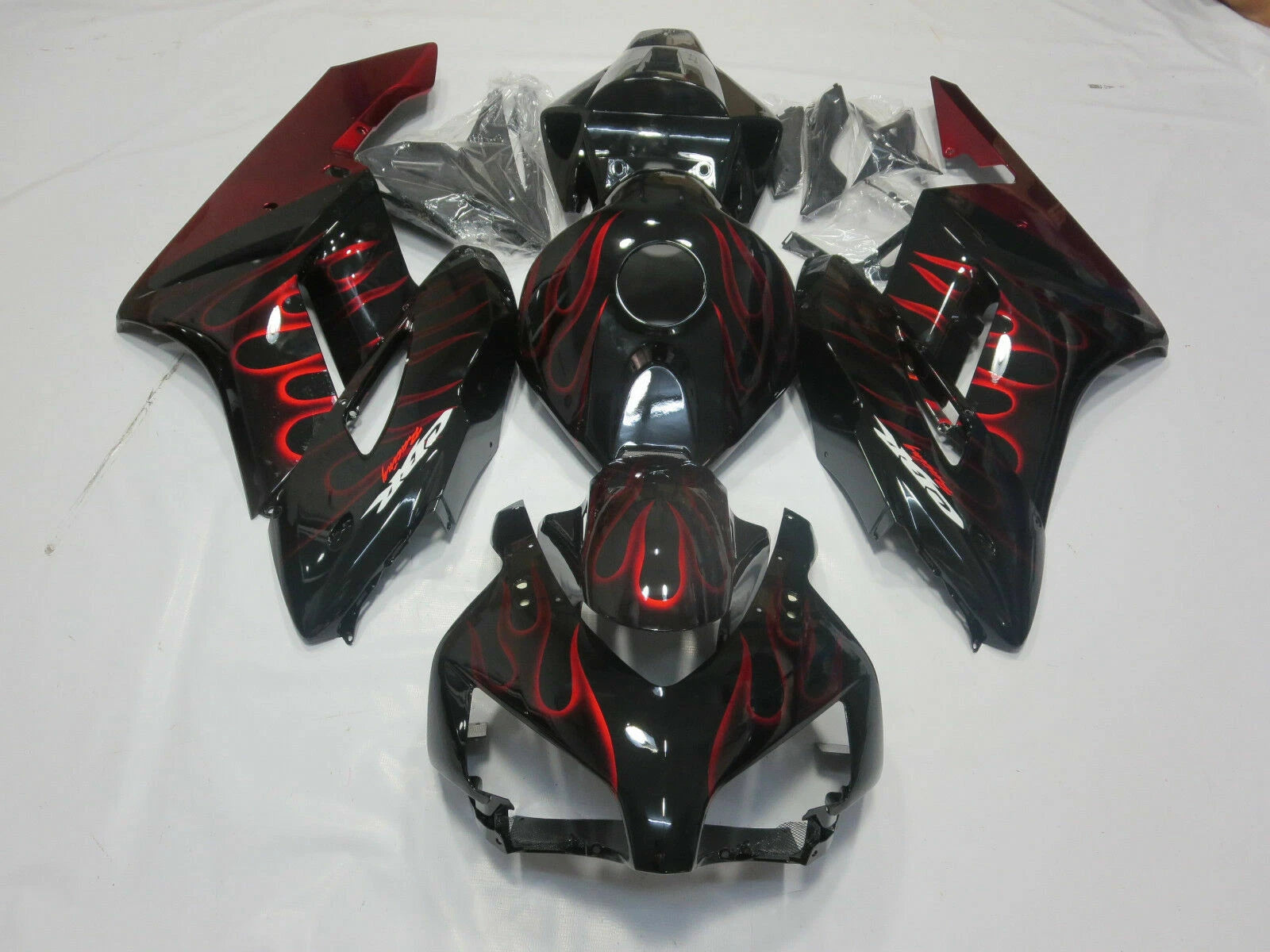 Red Flame Fairing Kit for Honda CBR1000RR (2004–2005) ABS Injection