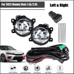 2X LED Fog Light Assembly for Honda Civic (2017–2021)