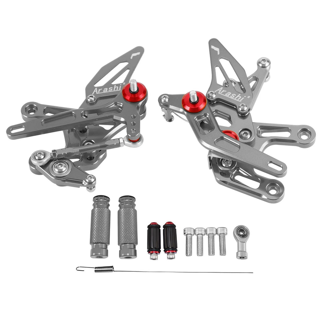 CNC Aluminum Rearsets Footpegs for Kawasaki ZX-10R ZX10 ZX1000 (2021–2023)
