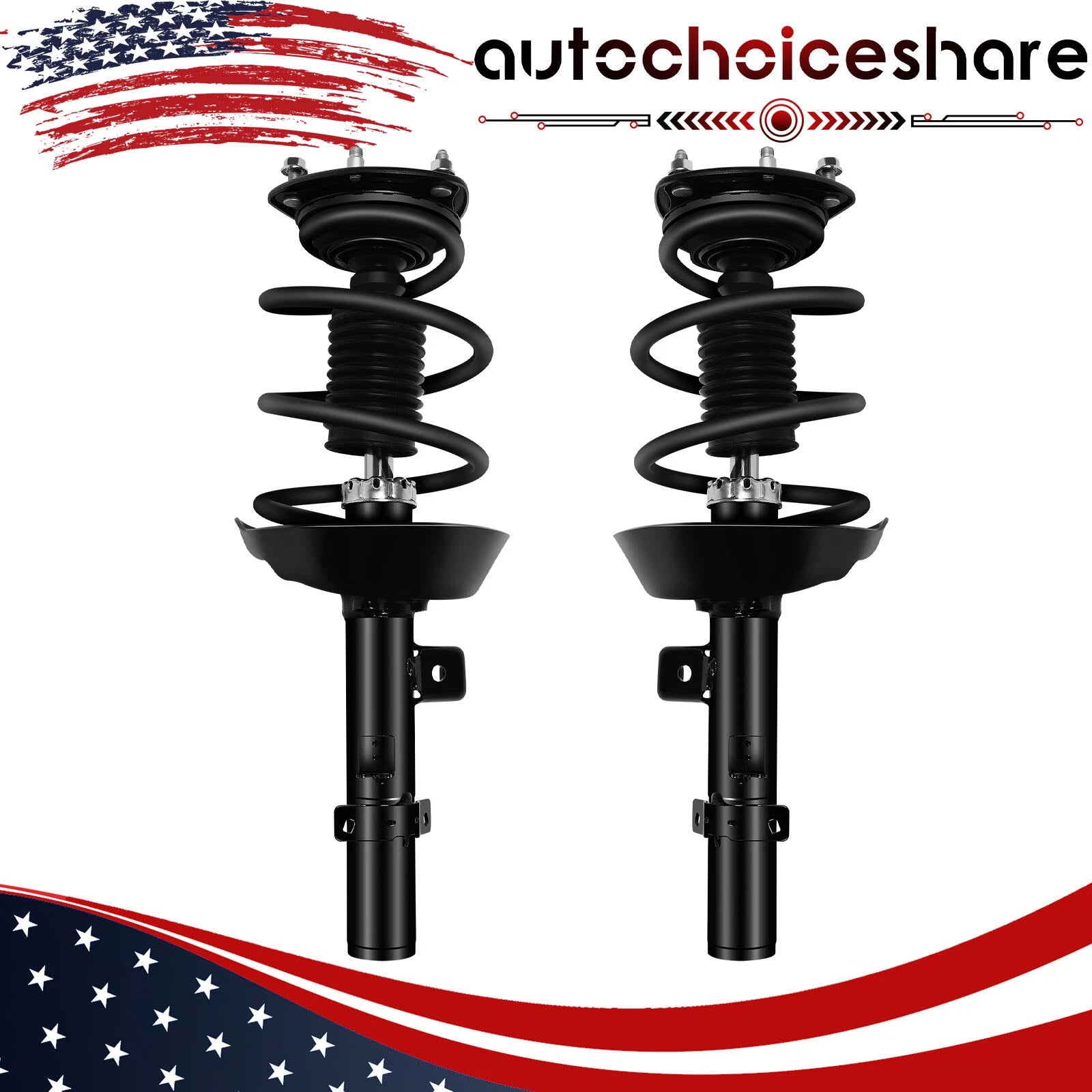 Front Shock Struts & Coil Springs for Honda Accord (2013–2017) Pair