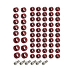 66X Engine Bolt Topper Caps Red for Harley Touring Road Street Glide (2009-2023)