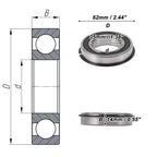 6007NR2RS Deep Groove Ball Bearings for Scooter Skateboard (35x62x14mm)