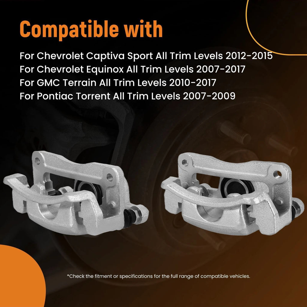 Rear Disc Brake Caliper Set for GMC Terrain (2010–2017) / Saturn Vue (2008–2010)
