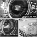 Passenger Right Projector Headlight for BMW 528i 535i 550i M5 (2011–2013)
