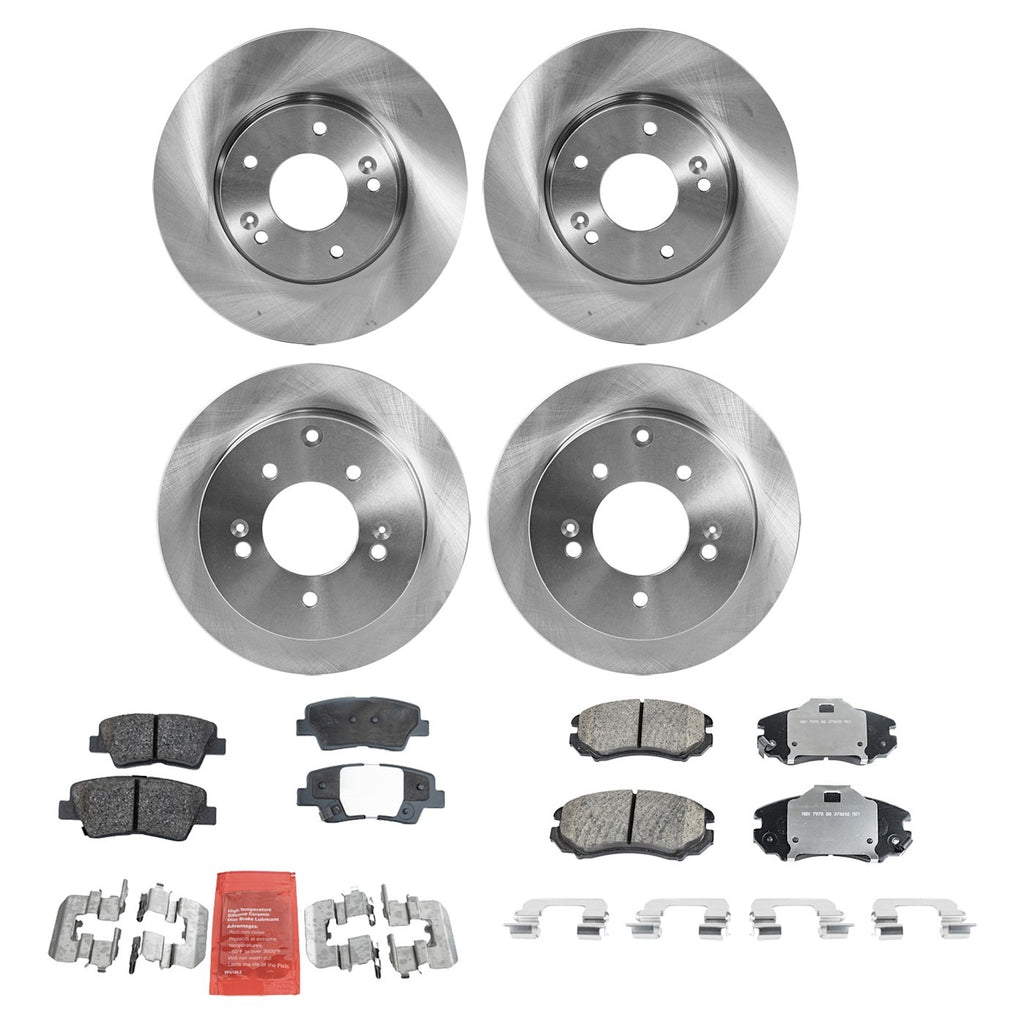Brake Disc Rotor and Pad Kit for Kia Soul (2010–2011) Ceramic 280mm
