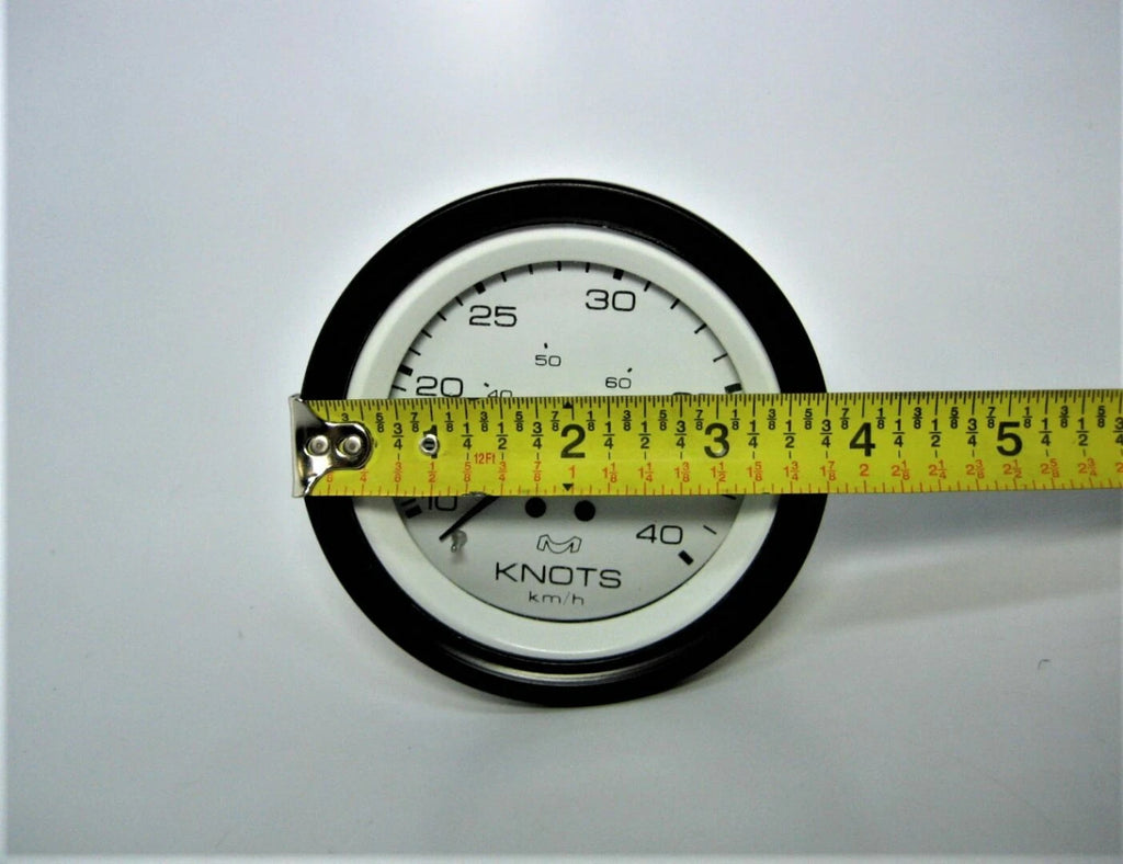 Medallion SS-124-30W Gauge Kit for 0-40 Knots, White Face, Black Bezel