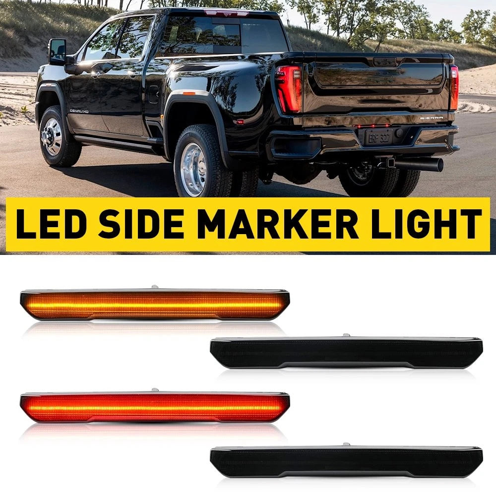 4X LED Side Marker Light Bumper Signal for GMC Sierra 2500HD 3500HD (2020–2024)