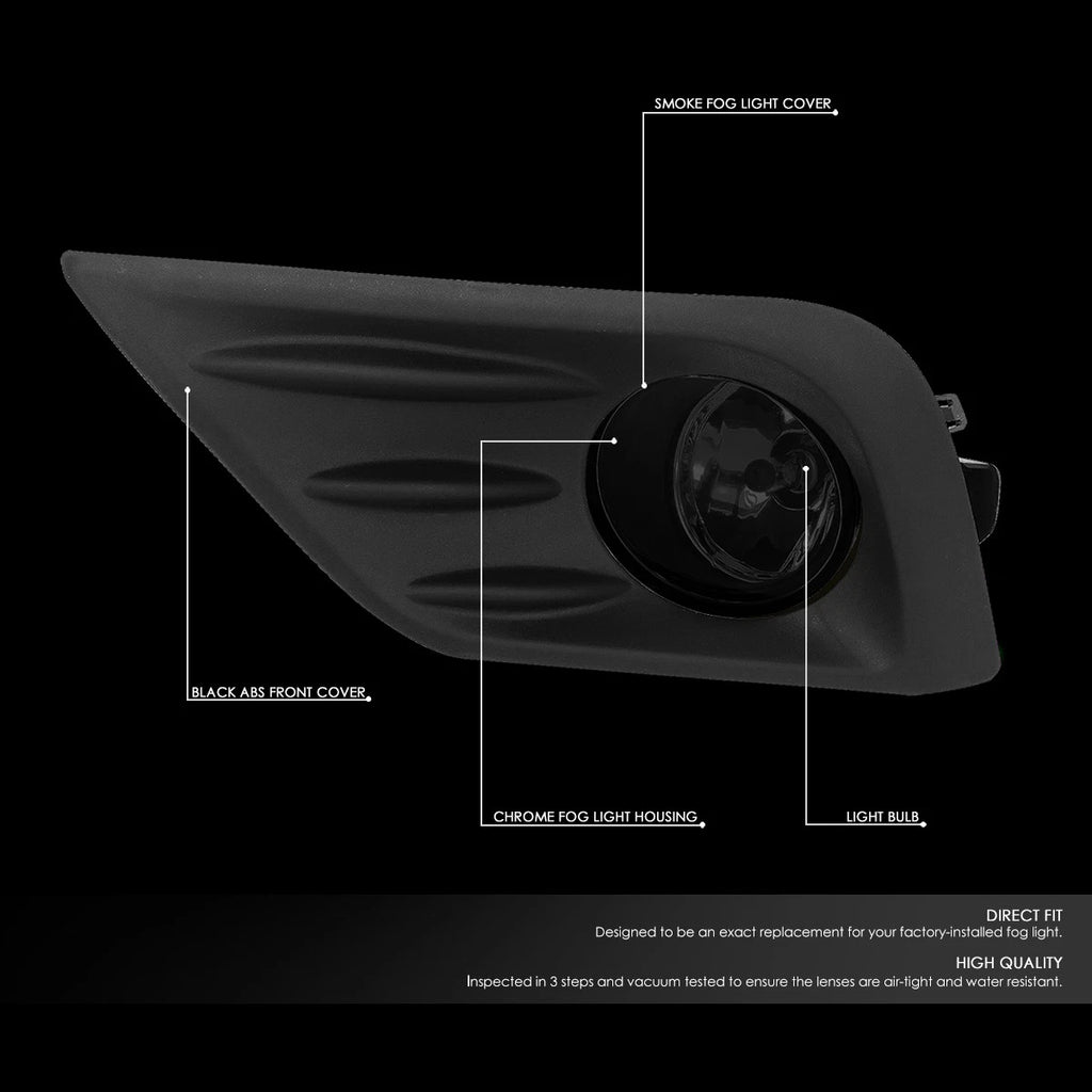 Fog Light Set for Nissan Altima (2016–2018) - Smoked Lens, Bezel, Switch
