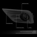 Fog Light Set for Nissan Altima (2016–2018) - Smoked Lens, Bezel, Switch