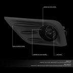 Fog Light Set for Nissan Altima (2016–2018) - Smoked Lens, Bezel, Switch