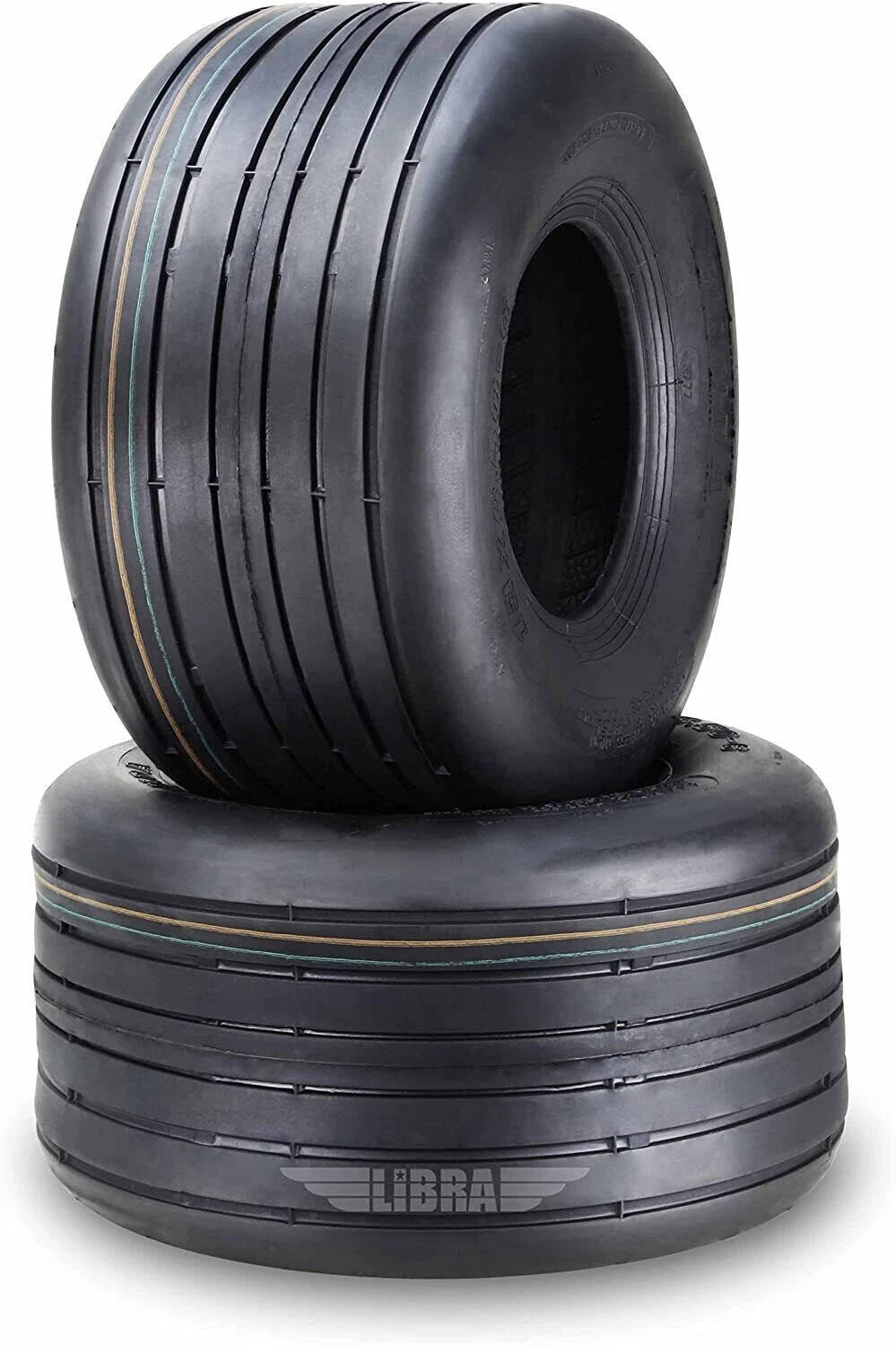 2 WANDA 13x6.50-6 Rib Turf Tires for Lawn Mower Utility Cart (13x6.50x6)