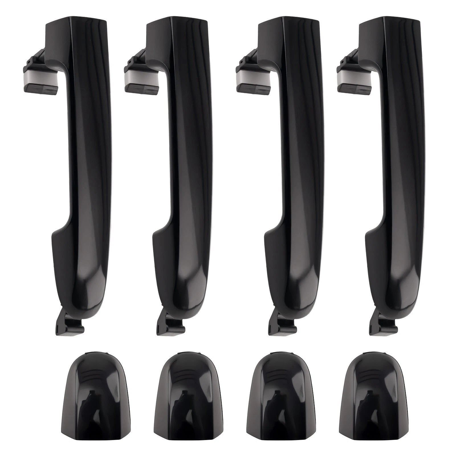 Set of 4 Exterior Door Handles for Hyundai Elantra (2006–2012) Black 82652-2H000