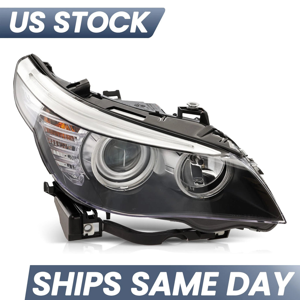 Headlight Halogen W/Bulbs Right for BMW 5-Series E60 E61 (2004–2010)