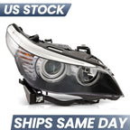 Headlight Halogen W/Bulbs Right for BMW 5-Series E60 E61 (2004–2010)
