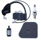 Ignition Coil, Fuel Filter, Air Filter Kit for MC 4180 B (FC90, FS130R, KM110R)