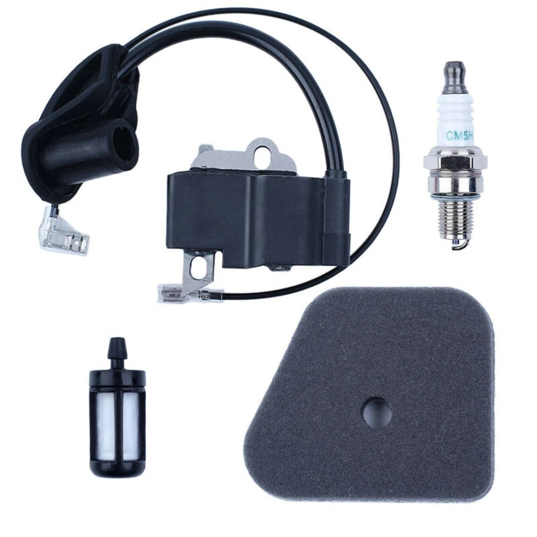 Ignition Coil, Fuel Filter, Air Filter Kit for MC 4180 B (FC90, FS130R, KM110R)