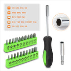 39-Piece Household Toolbox Set - Screwdriver, Hammer, Pliers, Utility Knife