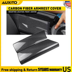 ABS Carbon Fiber Armrest Storage Box Cover for Mercedes C-Class W205 (2015–2021)