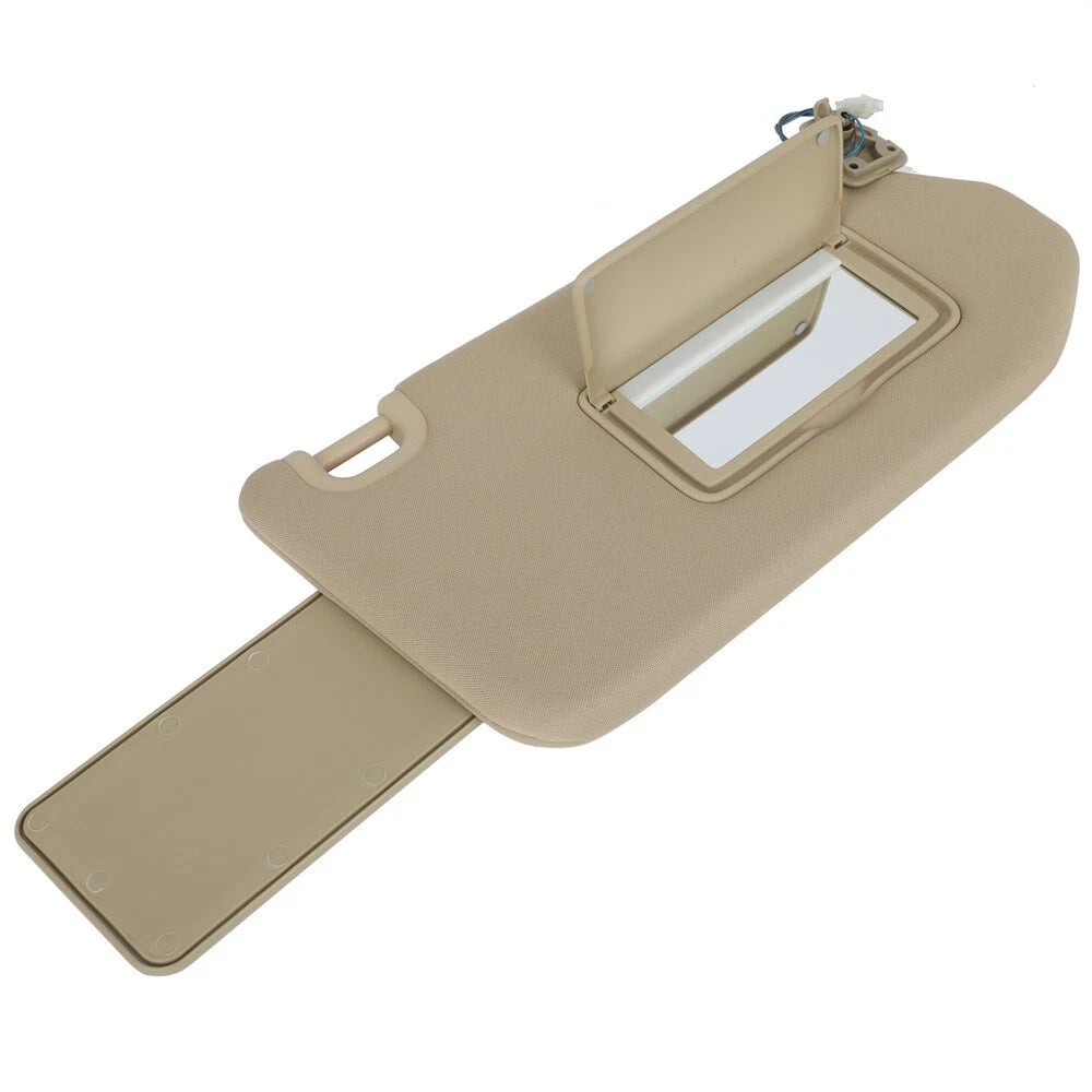 Set of 2 Tan Sun Visors with Lamp for Infiniti JX35 (2013)