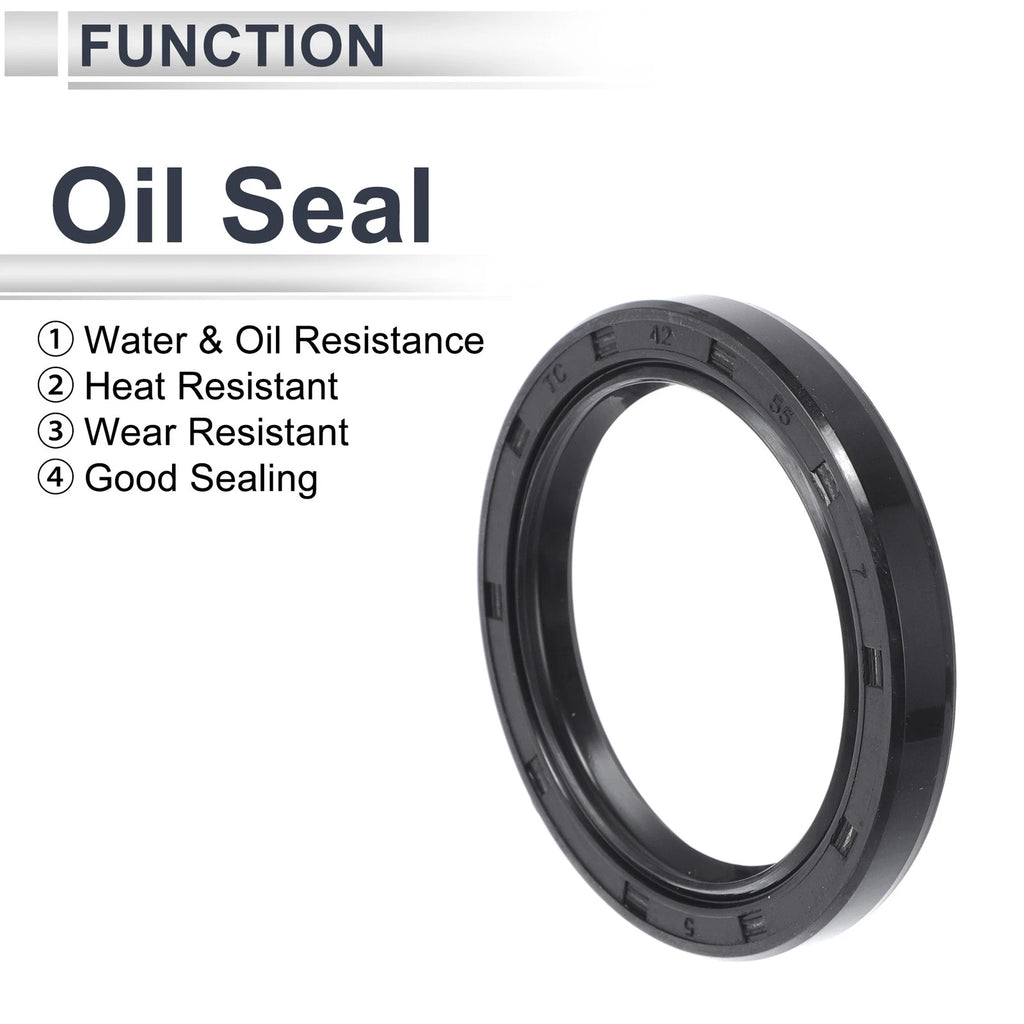 Set of 5 Oil Seal Rotary Shaft Seal NBR Rubber 42x55x7mm