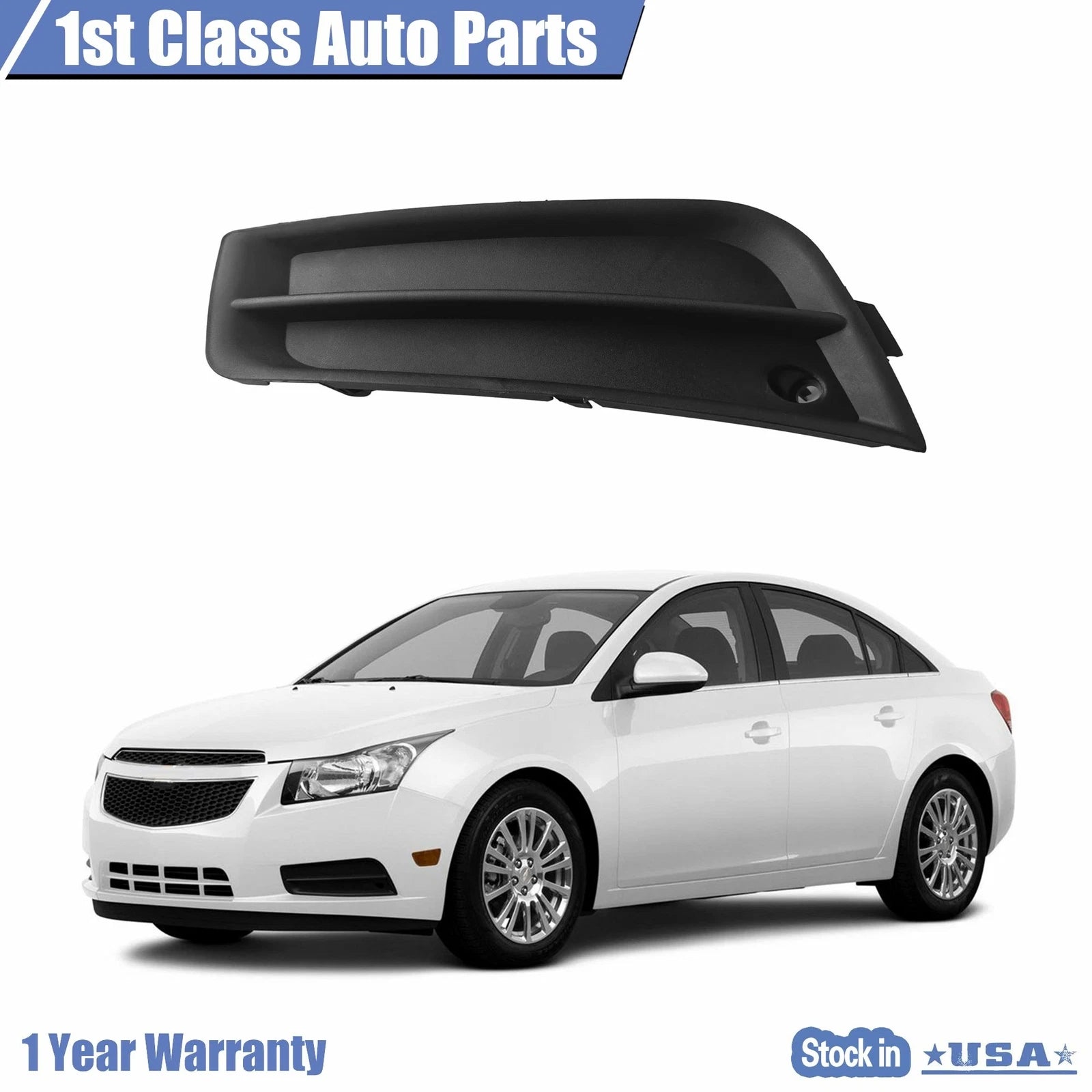 Left Driver Side Fog Light Cover for Chevrolet Cruze (2011–2014)